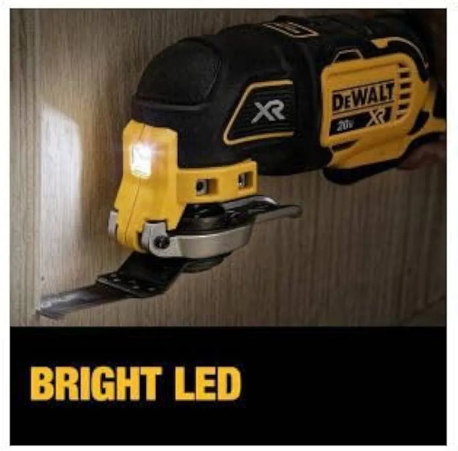 DEWALT 20V Oscillating Tool, Cordless, Wood Blades, Sandpaper, Tool Bag, Battery and Charger Included 