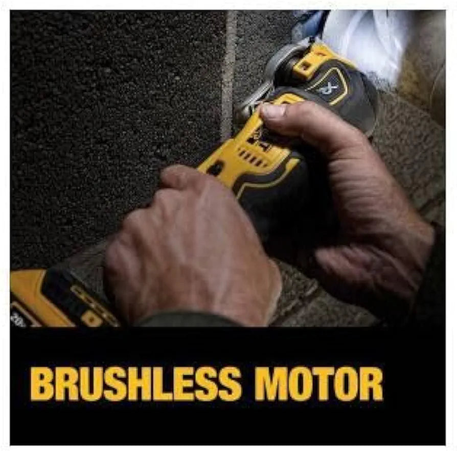 DEWALT 20V Oscillating Tool, Cordless, Wood Blades, Sandpaper, Tool Bag, Battery and Charger Included 